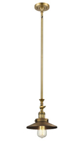 Franklin Restoration One Light Mini Pendant in Brushed Brass (405|206-BB-M4)