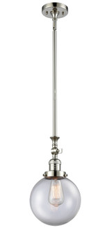 Franklin Restoration One Light Mini Pendant in Polished Nickel (405|206-PN-G202-8)
