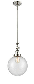 Franklin Restoration LED Mini Pendant in Polished Nickel (405|206-PN-G204-10-LED)