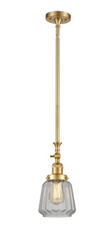 Franklin Restoration One Light Mini Pendant in Satin Gold (405|206-SG-G142)