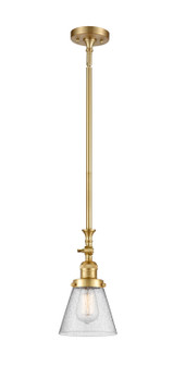 Franklin Restoration One Light Mini Pendant in Satin Gold (405|206-SG-G64)