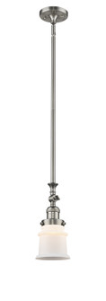 Franklin Restoration One Light Mini Pendant in Brushed Satin Nickel (405|206-SN-G181S)