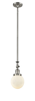 Franklin Restoration LED Mini Pendant in Brushed Satin Nickel (405|206-SN-G201-6-LED)