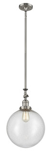 Franklin Restoration One Light Mini Pendant in Brushed Satin Nickel (405|206-SN-G204-12)