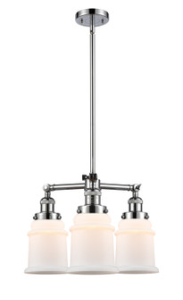 Franklin Restoration Three Light Chandelier in Polished Chrome (405|207-PC-G181)