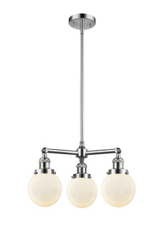 Franklin Restoration Three Light Chandelier in Polished Chrome (405|207-PC-G201-6)