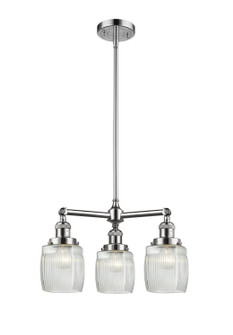 Franklin Restoration Three Light Chandelier in Polished Chrome (405|207-PC-G302)