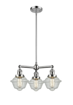 Franklin Restoration Three Light Chandelier in Polished Chrome (405|207-PC-G534)