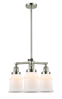 Franklin Restoration Three Light Chandelier in Polished Nickel (405|207-PN-G181)