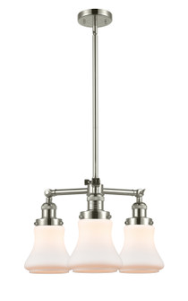 Franklin Restoration Three Light Chandelier in Polished Nickel (405|207-PN-G191)