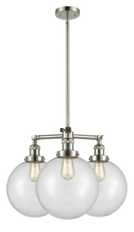 Franklin Restoration LED Chandelier in Polished Nickel (405|207-PN-G202-10-LED)