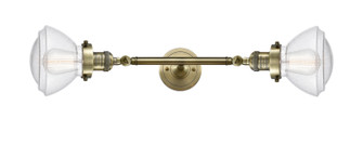 Franklin Restoration Two Light Bath Vanity in Antique Brass (405|208L-AB-G324)