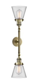 Franklin Restoration Two Light Bath Vanity in Antique Brass (405|208L-AB-G62)