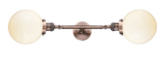 Franklin Restoration Two Light Bath Vanity in Antique Copper (405|208L-AC-G201-8)