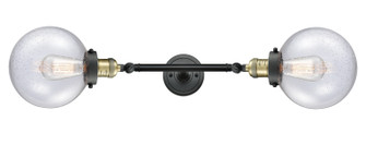 Franklin Restoration Two Light Bath Vanity in Black Antique Brass (405|208L-BAB-G204-8)