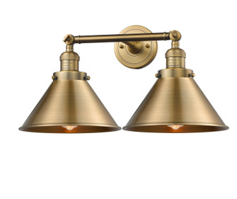 Franklin Restoration Two Light Bath Vanity in Brushed Brass (405|208L-BB-M10-BB)