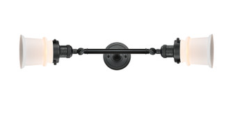 Franklin Restoration Two Light Bath Vanity in Matte Black (405|208L-BK-G181S)