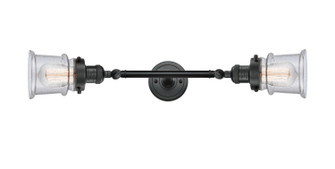 Franklin Restoration Two Light Bath Vanity in Matte Black (405|208L-BK-G184S)