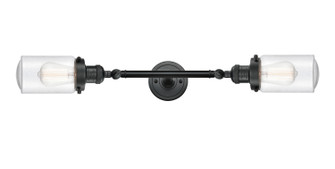 Franklin Restoration Two Light Bath Vanity in Matte Black (405|208L-BK-G314)