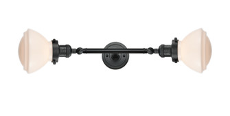 Franklin Restoration Two Light Bath Vanity in Matte Black (405|208L-BK-G321)