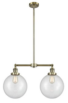 Franklin Restoration LED Island Pendant in Antique Brass (405|209-AB-G202-10-LED)