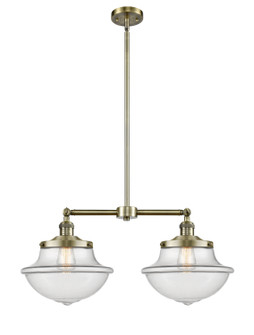 Franklin Restoration LED Island Pendant in Antique Brass (405|209-AB-G542-LED)