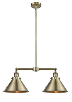 Franklin Restoration Two Light Island Pendant in Antique Brass (405|209-AB-M10-AB)