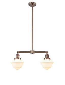 Franklin Restoration Two Light Island Pendant in Antique Copper (405|209-AC-G531)