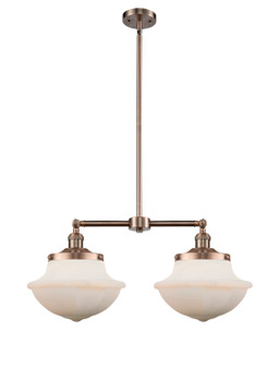 Franklin Restoration Two Light Island Pendant in Antique Copper (405|209-AC-G541)