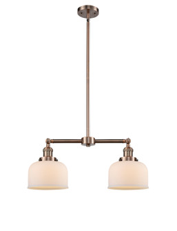 Franklin Restoration Two Light Island Pendant in Antique Copper (405|209-AC-G71)