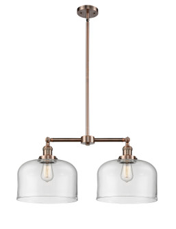 Franklin Restoration Two Light Island Pendant in Antique Copper (405|209-AC-G72-L)