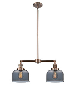 Franklin Restoration Two Light Island Pendant in Antique Copper (405|209-AC-G73)