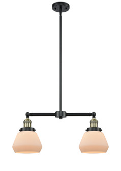 Franklin Restoration Two Light Island Pendant in Black Antique Brass (405|209-BAB-G171)