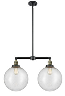 Franklin Restoration LED Island Pendant in Black Antique Brass (405|209-BAB-G204-12-LED)