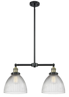 Franklin Restoration Two Light Island Pendant in Black Antique Brass (405|209-BAB-G222)