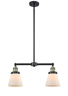 Franklin Restoration Two Light Island Pendant in Black Antique Brass (405|209-BAB-G61)