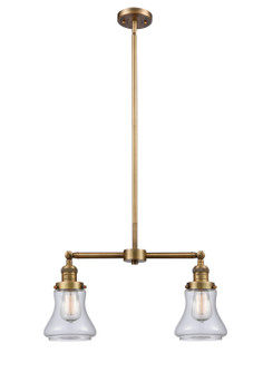Franklin Restoration Two Light Island Pendant in Brushed Brass (405|209-BB-G192)