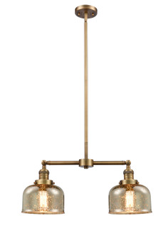 Franklin Restoration Two Light Island Pendant in Brushed Brass (405|209-BB-G78)