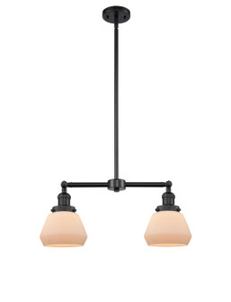 Franklin Restoration Two Light Island Pendant in Matte Black (405|209-BK-G171)