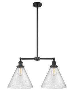 Franklin Restoration LED Island Pendant in Matte Black (405|209-BK-G44-L)