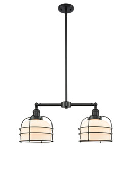 Franklin Restoration Two Light Island Pendant in Matte Black (405|209-BK-G71-CE)