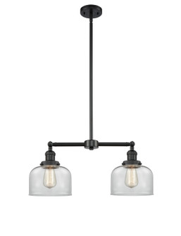 Franklin Restoration Two Light Island Pendant in Matte Black (405|209-BK-G72)