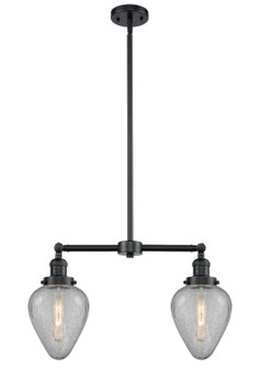 Franklin Restoration Two Light Island Pendant in Oil Rubbed Bronze (405|209-OB-G165)