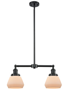 Franklin Restoration Two Light Island Pendant in Oil Rubbed Bronze (405|209-OB-G171)