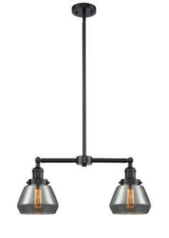 Franklin Restoration Two Light Island Pendant in Oil Rubbed Bronze (405|209-OB-G173)