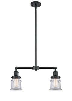 Franklin Restoration Two Light Island Pendant in Oil Rubbed Bronze (405|209-OB-G182S)