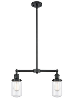 Franklin Restoration Two Light Island Pendant in Oil Rubbed Bronze (405|209-OB-G312)