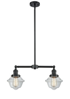 Franklin Restoration Two Light Island Pendant in Oil Rubbed Bronze (405|209-OB-G532)