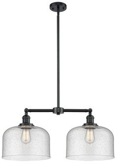 Franklin Restoration Two Light Island Pendant in Oil Rubbed Bronze (405|209-OB-G74-L)