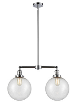 Franklin Restoration Two Light Island Pendant in Polished Chrome (405|209-PC-G204-10)